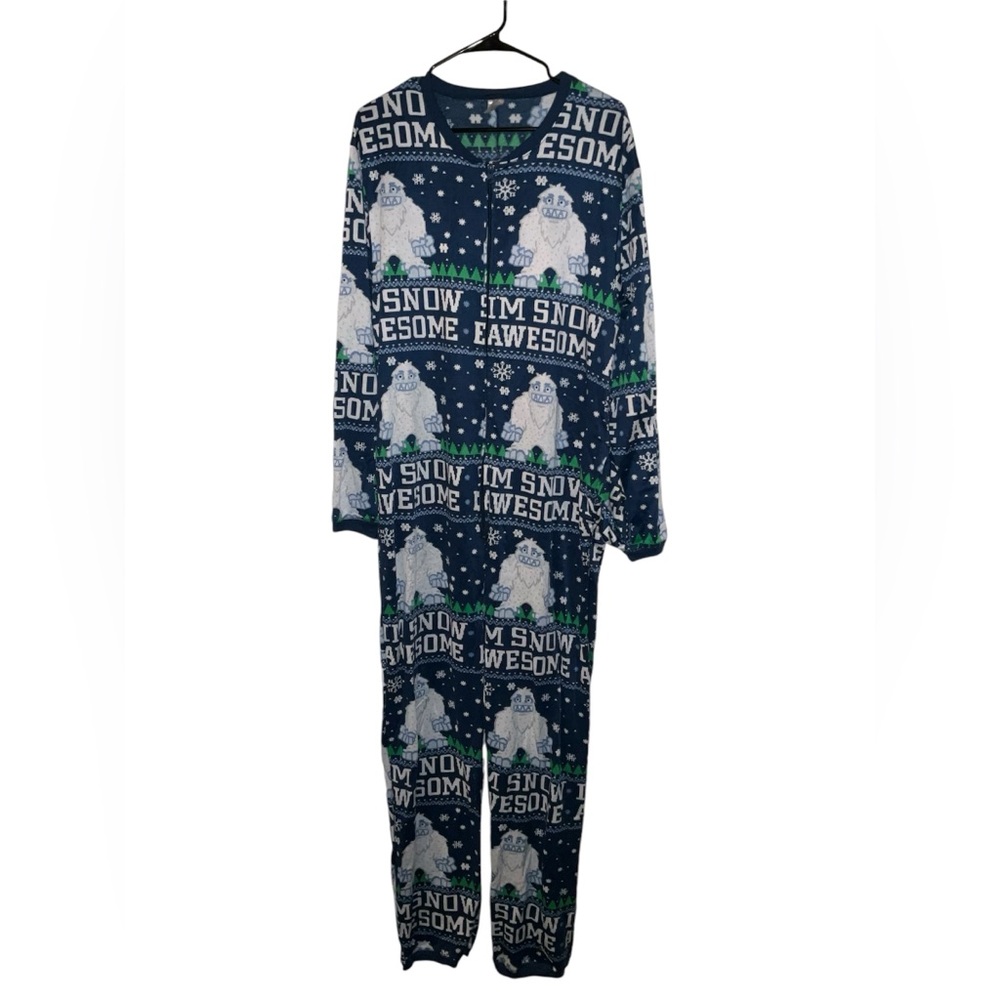 Dec. 25th” I'm Snow Awesome” Abominable Snowman Yeti Onesie Pj's